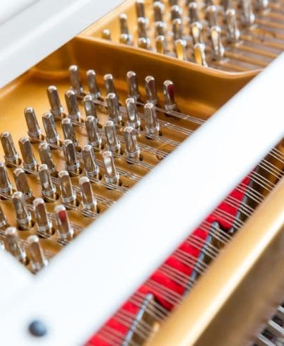 interior of a piano